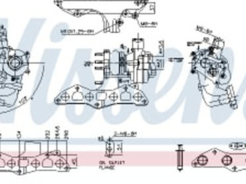 Turbocompresor (Nou cu set de garnituri) MINI (R50 R53) TOYOTA YARIS YARIS VERSO 1.4D 09.00-09.06