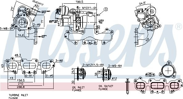 Turbocompresor Nou DACIA DOKKER DOKKER EXPRESS-MINIVAN DUSTER LODGY RENAULT CAPTUR I CLIO IV GRAND SCENIC III GRA RENAULT GRAND SCENIC III (JZ0/1_), Dubita, 02.2009 - Nissens 93446