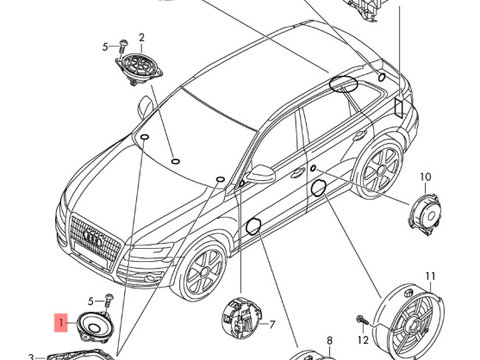 Tweeter plansa bord Audi A4 B8 (8K) Avant 2011 2.0 TDI OEM 8R0035399