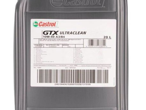 Ulei de motor CASTROL GTX Ultraclean 10W-40 A3/B4 20L
