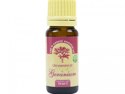 Ulei esential de Geranium (Aetheroleum geranii) 100% pur fara adaos, 10 ml PNI-UGE-10