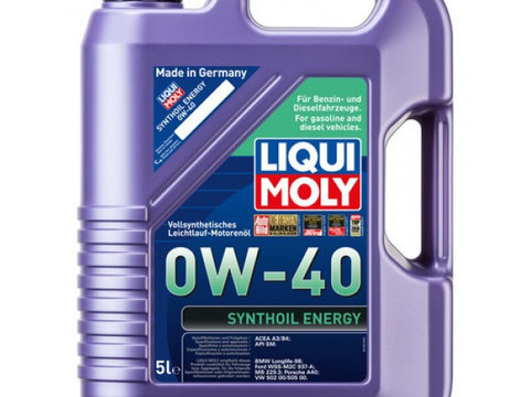 Ulei motor Liqui Moly Synthoil Energy 0W40, 5 l