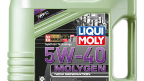 Ulei motor Molygen (4L) SAE 5W40, API CF, SN, ACEA A3, B4, BMW LL-01, FIAT 9.55535-H2, FIAT 9.55535-N2, FIAT 9.55535-Z2, MB 229.5, OPEL GM-LL-B025, PORSCHE A40, RENAULT RN 0700, RENAULT RN 0710, VW 50