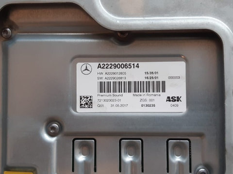 Unitate control audio Mercedes C Class, w205, an 2017