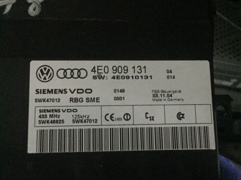 Unitate control Keyless Go Audi A8 cod 4E0909131