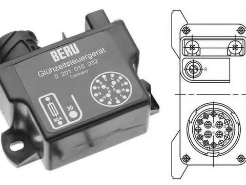 Unitate de control,bujii incandescente - BERU GR032