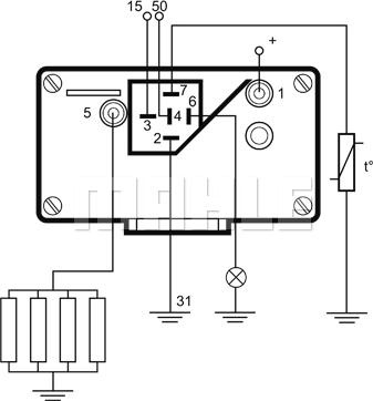 Unitate de control.bujii incandescente Controler - releu al dopurilor incandescente ALFA ROMEO 164 75 90 CHRYSLER ALFA ROMEO 164 (164_), Sedan, 01.1987 - 10.1998 MAHLE MHG 29