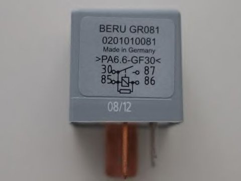 Unitate de control,bujii incandescente SEAT IBIZA IV (6L1) (2002 - 2009) BERU GR081 piesa NOUA