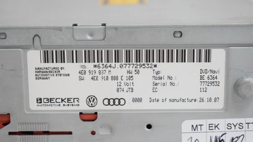 Unitate de control de navigație Audi A6