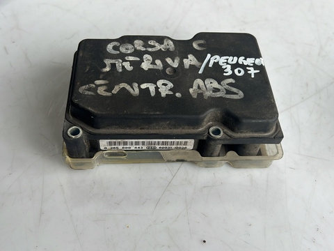 Unitate de control ECU a sistemului de frânare ABS original Peugeot 307/CORSA C/ MERIVA 0265800443