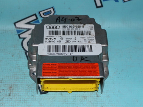 Unitate Modul Calculator Airbag - uri Audi A4 B7 2005 - 2008 Cod 8E0959655G 0285001668