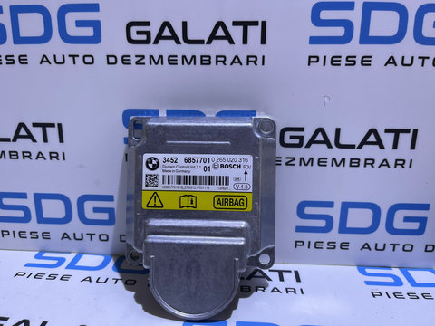 Unitate Modul Calculator Airbag - uri BMW Seria 3 F30 F31 F80 2011 - 2019 Cod 6857701 3452685770101 0265020316