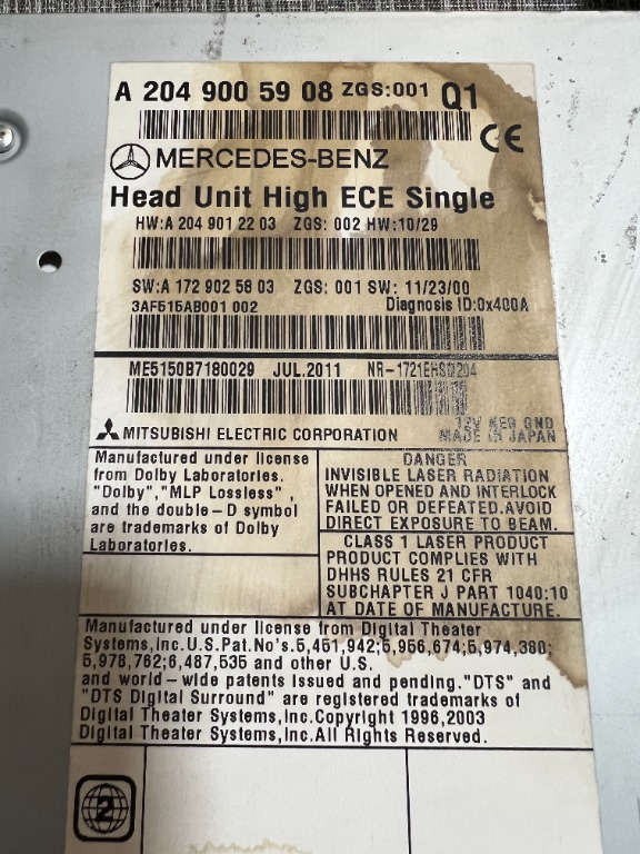 Unitate Radio A204 900 59 08 Mercedes C2