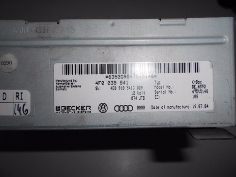 Unitate Radio K-Box Audi A5 OE:4F0035541B/4E0910541F