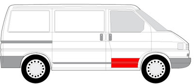 Usa, caroserie VW TRANSPORTER IV platou / sasiu (7