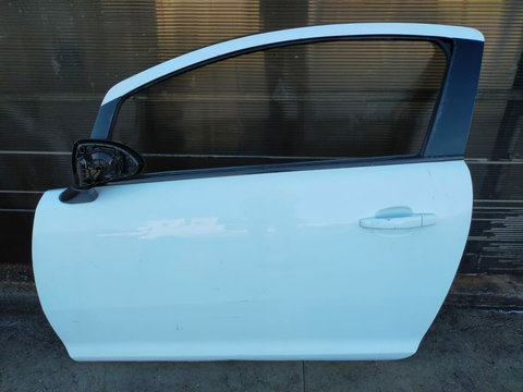 Usa portiera oglinda stanga z474 alb Opel Corsa D 2 3 usi