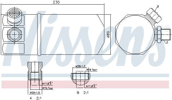 Uscator aer conditionat 95262 NISSENS pentru Audi 