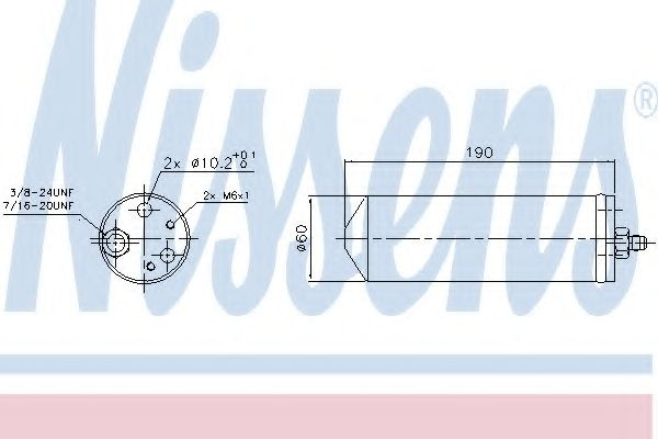 Uscator,aer conditionat FIAT PUNTO Van (188AX) (2000 - 2009) NISSENS 95323