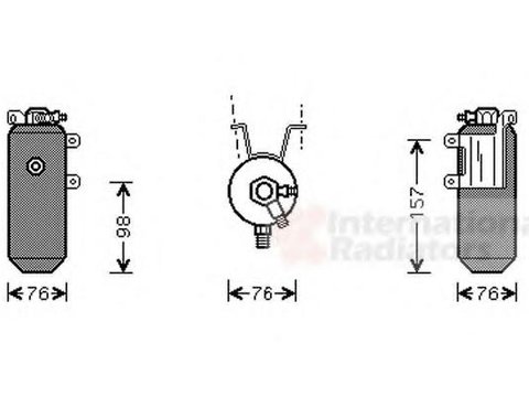 Uscator,aer conditionat FORD FIESTA Mk III (GFJ), FORD COURIER caroserie (F3L, F5L) - VAN WEZEL 1800D333