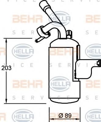 Uscator,aer conditionat FORD TRANSIT CONNECT, FORD TRANSIT CONNECT (P65_, P70_, P80_) - HELLA 8FT 351 335-051
