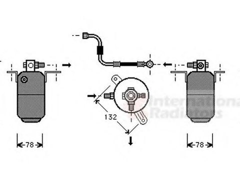 Uscator,aer conditionat MERCEDES-BENZ E-CLASS limuzina (W210), MERCEDES-BENZ E-CLASS Break (S210) - VAN WEZEL 3000D004