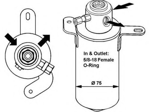 Uscator,aer conditionat MERCEDES CLK Cabriolet (A208) (1998 - 2002) NRF 33039 piesa NOUA