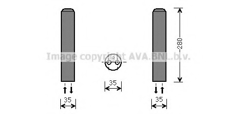 Uscator aer conditionat MZD234 AVA QUALITY COOLING pentru Mazda 6 Mazda 5 Mazda 3 Mazda Cx-7 Mazda Atenza Mazda Cx-5