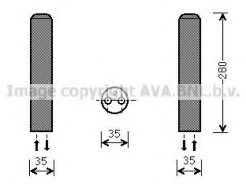 Uscator aer conditionat MZD234 AVA QUALITY COOLING pentru Mazda 6 Mazda 5 Mazda 3 Mazda Cx-7 Mazda Atenza Mazda Cx-5