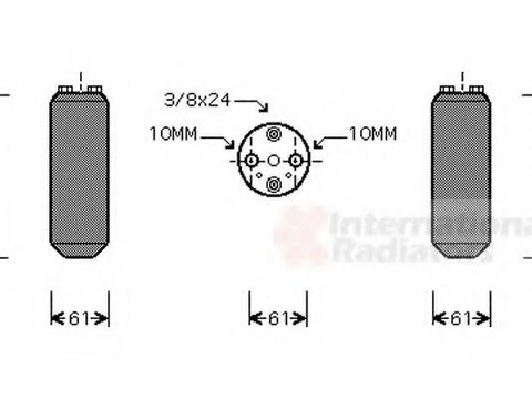 Uscator,aer conditionat NISSAN PRIMERA (P10), NISSAN PRIMERA Hatchback (P10), NISSAN PRIMERA (P11) - VAN WEZEL 1300D231