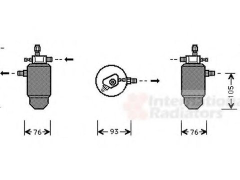 Uscator,aer conditionat PEUGEOT 406 limuzina (8B), PEUGEOT 406 Estate (8E/F), PEUGEOT 406 cupe (8C) - VAN WEZEL 4000D197