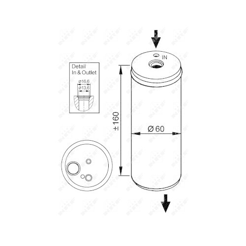 Uscator condensator aer conditionat Audi A3 (8l1), Tt (8n3), Seat Cordoba (6k), Ibiza 2 (6k), Leon (1m1), Toledo 2 (1m2), Skoda Octavia 1 (1u2), Vw Bora (1j2), Golf 3 Cabriolet (1e7), Golf 4 (1j1), New Beetle (9c) Nrf 33114