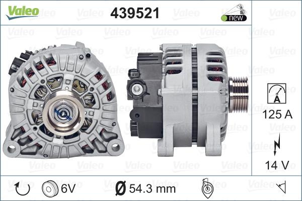 Valeo 439521. - Generator / Alternator - Valeo-439521.