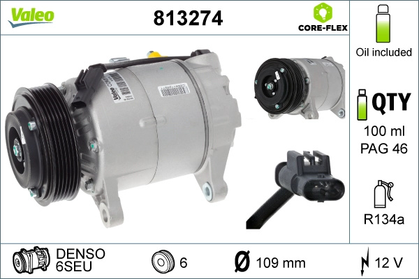 VALEO Compresor, climatizare 813274 la masina BMW 2 Active Tourer (F45) 2013 2014 2015 2016 2017 2018 2019 2020 2021