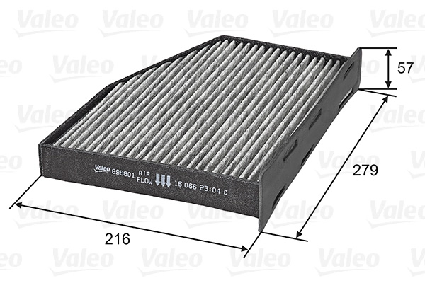 VALEO Filtru, aer habitaclu 698801 model VW CADDY IV Autoutilitara/limuzina spatioasa (SAA, SAH) 2015 2016 2017 2018 2019 2020