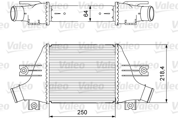 VALEO Intercooler, compresor 818638 compatibil cu MITSUBISHI ASX (GA_W_) 2010 2011 2012 2013 2014 2015 2016 2017 2018
