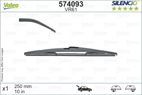 VALEO lamela stergator 574093 montare spate pentru JEEP COMPASS (MP, M6, MV, M7) 2016 2017 2018 2019 2020 2021 2022 2023 2024 2025