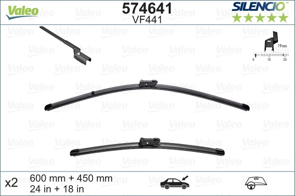 VALEO lamela stergator 574641 montare fa