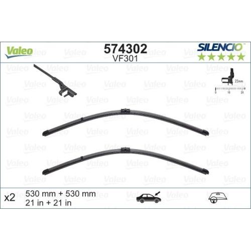 VALEO lamela stergator SILENCIO FLAT BLADE SET