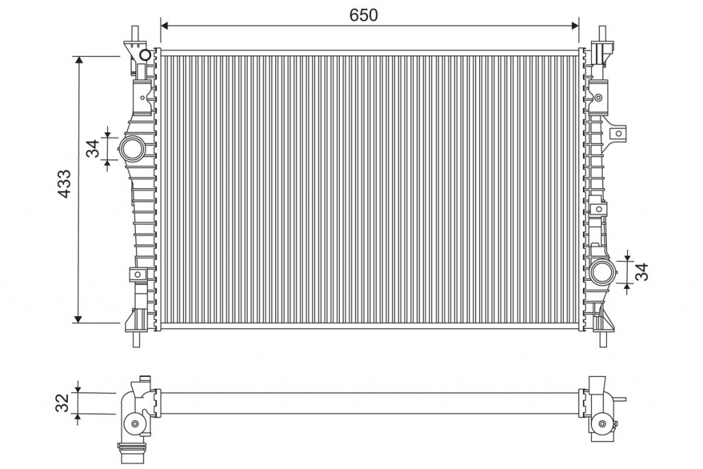 VALEO Radiator, racire motor 701284 pentru masina CITROEN GRAND C4 SPACETOURER (3A_, 3E_) 2018 2019 2020 2021 2022 2023