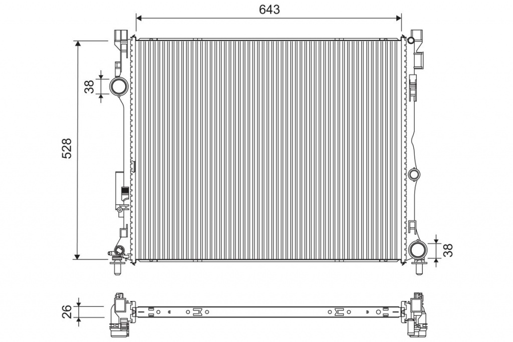 VALEO Radiator, racire motor 701307 pentru masina MERCEDES-BENZ G-CLASS (W463) 2019 2020 2021 2022 2023 2024