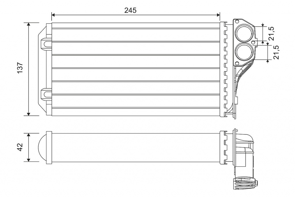 VALEO Schimbator caldura, incalzire habitaclu 812322 compatibil cu PEUGEOT 307 CC (3B) 2003 2004 2005 2006 2007 2008 2009