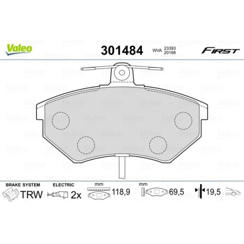 VALEO set placute frana,frana disc FIRST