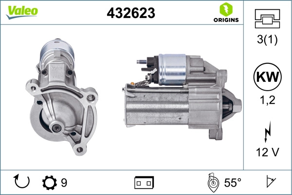 VALEO starter 432623 la masina PEUGEOT 206 hatchba