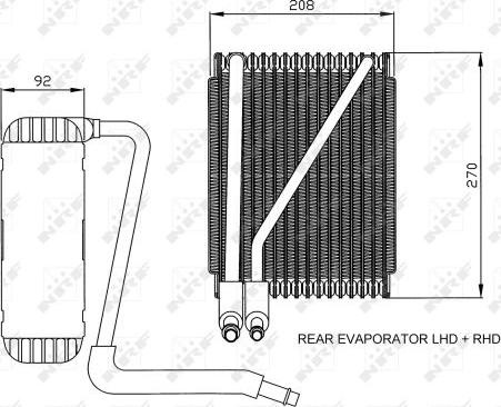 Vaporizator aer conditionat VW SHARAN 7M8 7M9 7M6 NRF NRF 36044