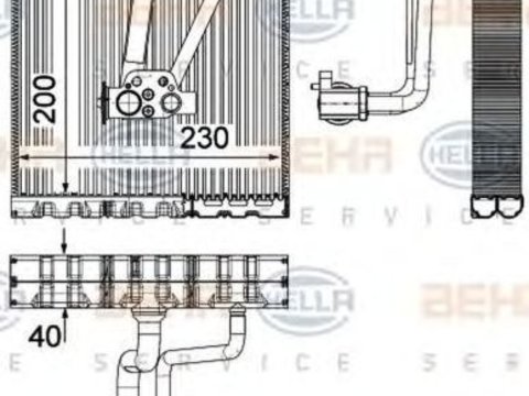 Vaporizator evaporator clima AUDI A3 Cabriolet 8P7 HELLA 8FV351330711
