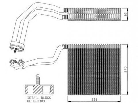 Vaporizator evaporator clima AUDI A4 8E2 B6 NRF 36137