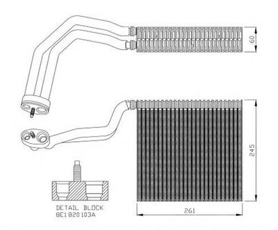 Vaporizator evaporator clima AUDI A4 8EC B7 NRF 36