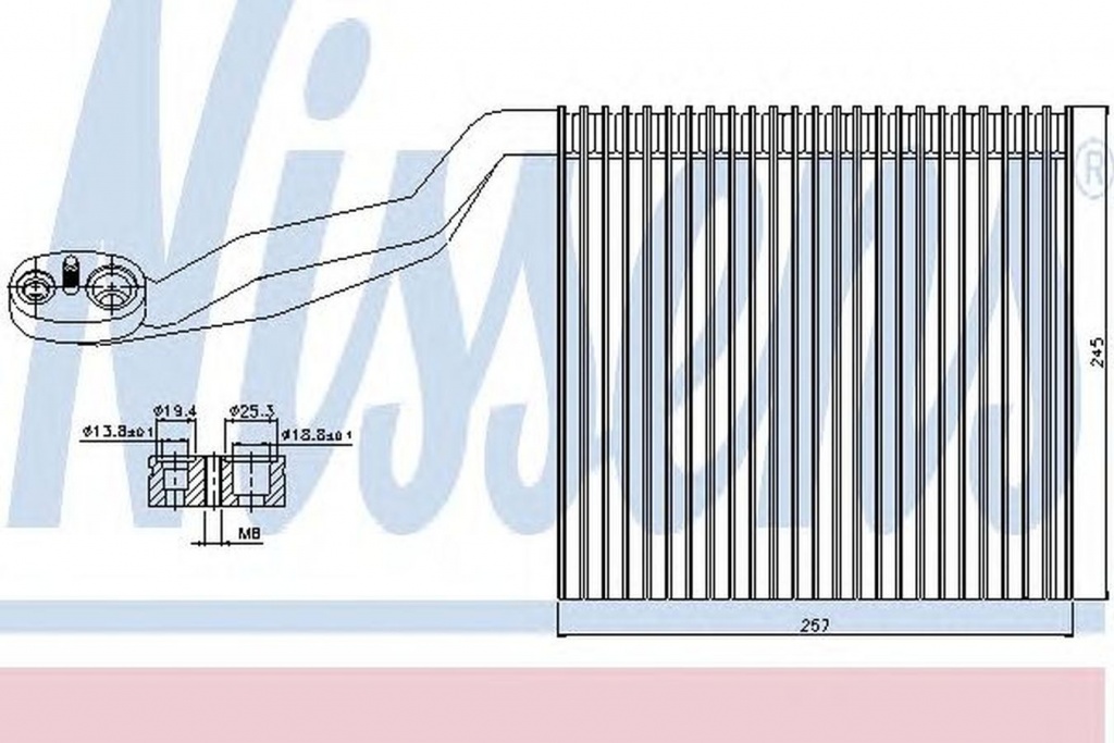 Vaporizator evaporator clima AUDI A4 Avant 8E5 B6 NISSENS 92294