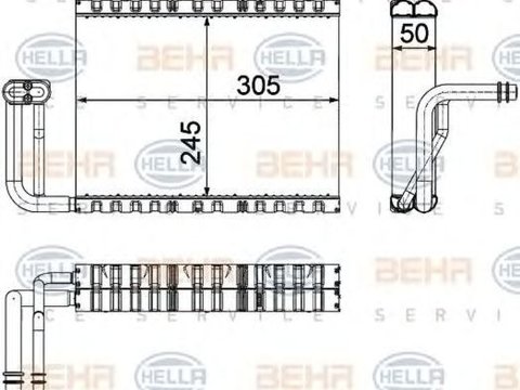 Vaporizator evaporator clima BMW 5 Touring F11 HELLA 8FV351330661