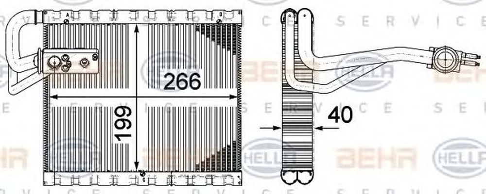 Vaporizator evaporator clima CITROEN C4 Grand Picasso I UA HELLA 8FV 351 331-491